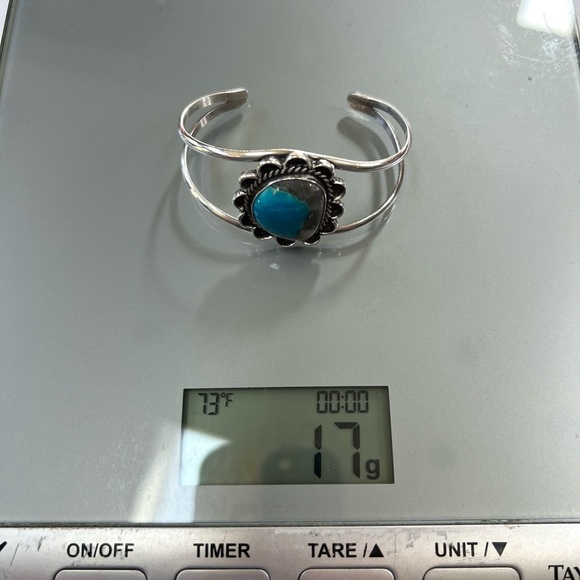 Vintage Navajo Blue Carico Lake Turquoise Bracelet - Picture 11 of 11